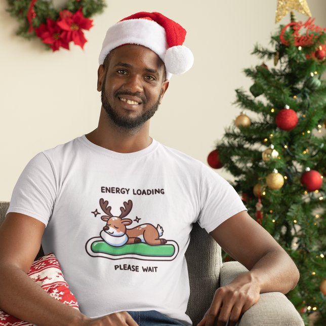 Funny Reindeer Loading Energy T-Shirt (Creator Uploaded)