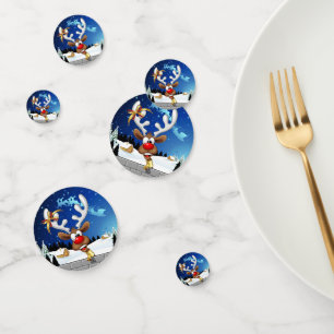 Funny Reindeer Peeking Christmas Meme  Confetti