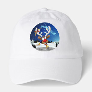 Funny Reindeer Peeking Christmas Meme  Hat