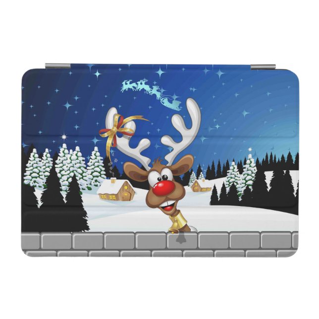 Funny Reindeer Peeking Christmas Meme  iPad Mini Cover (Horizontal)