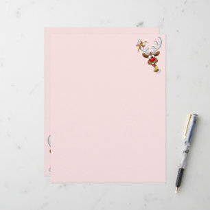Funny Reindeer Peeking Christmas Meme Letterhead