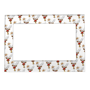 Funny Reindeer Peeking Christmas Meme  Magnetic Frame