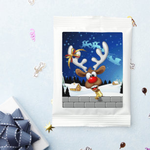 Funny Reindeer Peeking Christmas Meme  Margarita Drink Mix