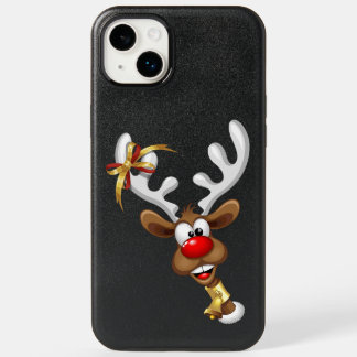 Funny Reindeer Peeking Christmas Meme OtterBox iPhone 14 Plus Case