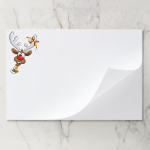 Funny Reindeer Peeking Christmas Meme  Paper Pad