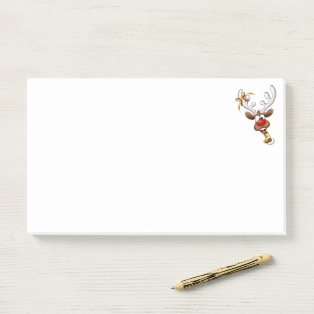 Funny Reindeer Peeking Christmas Meme  Post-it Notes (On Desk)