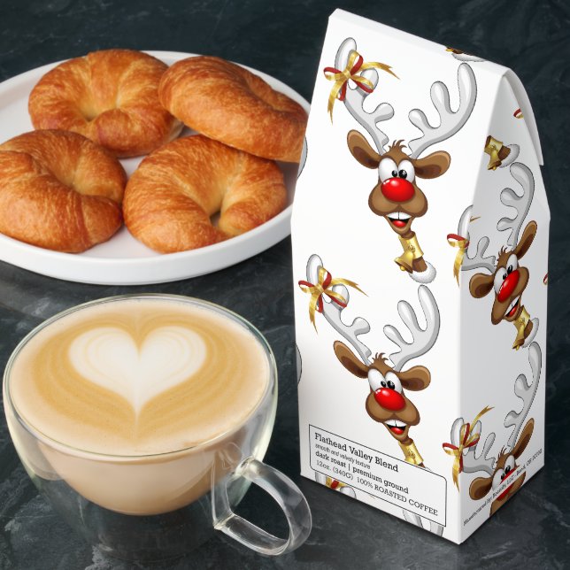 Funny Reindeer Peeking Christmas Meme  Roasted Coffee (Breakfast)