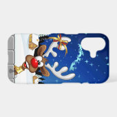 Funny Reindeer Peeking Christmas Meme  Samsung Galaxy Case (Back Horizontal)