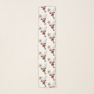 Funny Reindeer Peeking Christmas Meme Scarf
