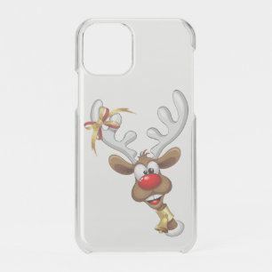 Funny Reindeer Peeking Christmas Meme  iPhone 11 Pro Case