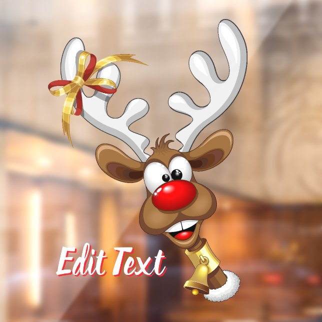 Funny Reindeer Peeking Christmas Meme  Window Cling (Sheet 2)