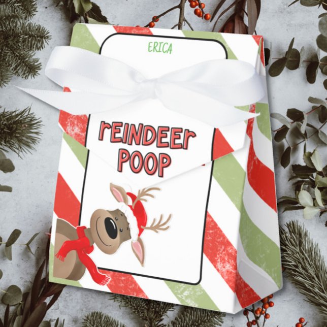 Funny Reindeer Poop Christmas Holiday Gift favor Favor Boxes (Creator Uploaded)