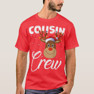 Funny Reindeer Xmas Lights Cousin Crew Reindeer Ch T-Shirt