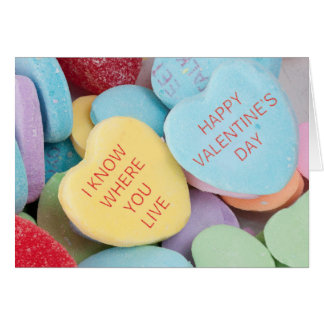 Funny Rejected Candy Hearts Valentine's Day Card