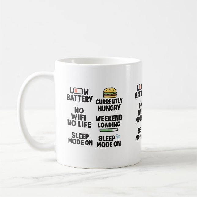 Funny Relatable Life Quotes Mug (Left)