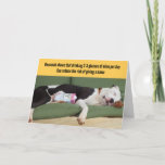 Funny Relaxed Dog with Wine Birthday Card<br><div class="desc">Vegas the rescue dog has a special skill,  he knows how to relax! This card is perfect for anyone who likes their wine,  needs to relax,  or loves dogs,  or better yet - all of the above!

Barley cards exclusively features rescue animal models,  and gives back to humane societies.</div>