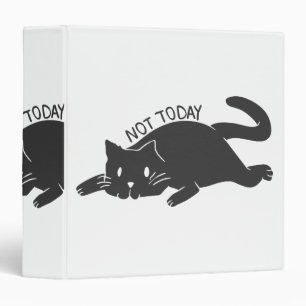 Funny relaxed domestic cat cartoon 3 ring binder