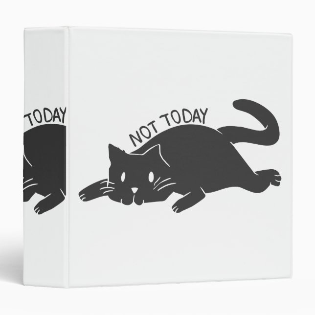 Funny relaxed domestic cat cartoon 3 ring binder (Front/Spine)