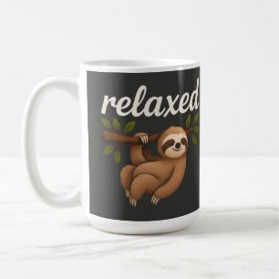 Funny Relaxed Sloth Cute Lazy Lifestyle Illustrati Coffee Mug