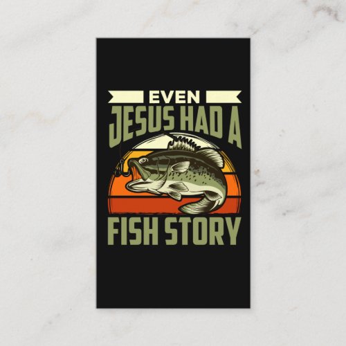 Funny Religious Fisherman Joke Christian Humor Business Card