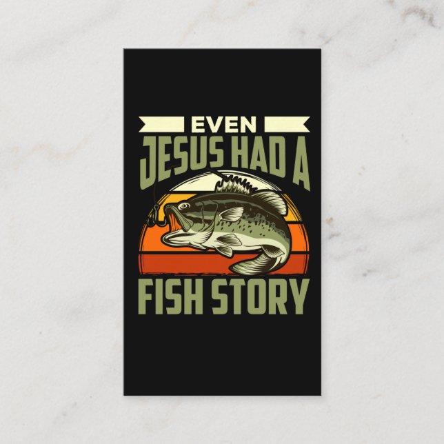 Funny Religious Fisherman Joke Christian Humor Business Card (Front)