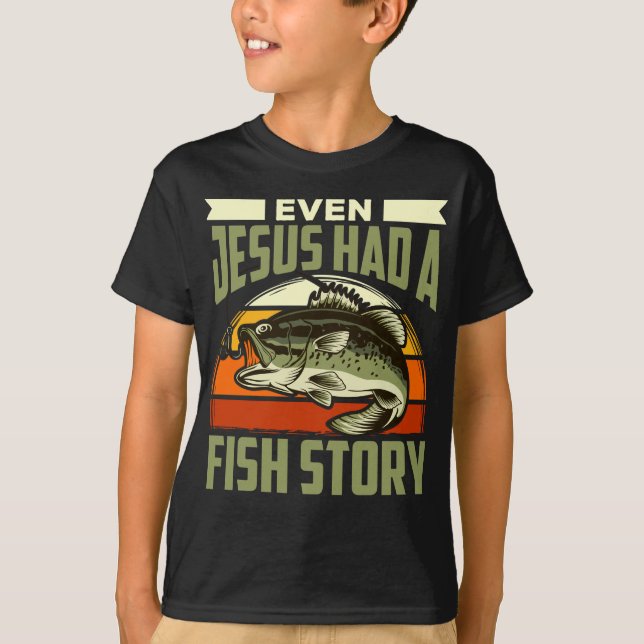 Funny Religious Fisherman Joke Christian Humor T-Shirt (Front)