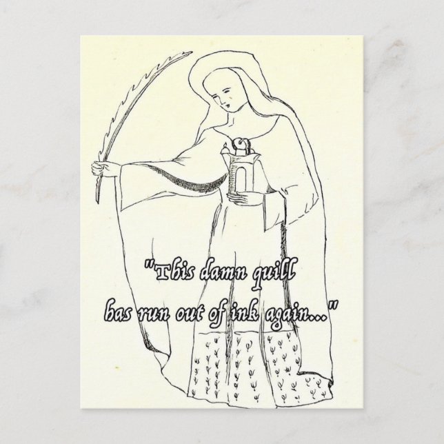 Funny Religious Greetings Card Quill Birthday Fun (Front)