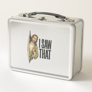 Funny Religious I Saw That Vintage Metal Lunch Box