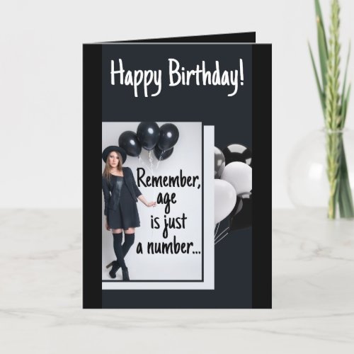 funny remember Age is Just a Number Thank You Card