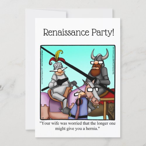 Funny Renaissance Party Invitations
