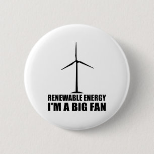 Funny Renewable Energy Environmental Gift Cool Win Button