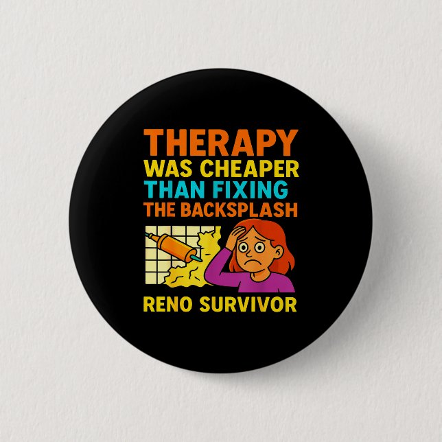 Funny Renovation Remodeling Diy Construction New H Button (Front)