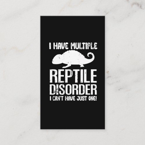 Funny Reptile Disorder Lizard Owner Animal Lover Business Card