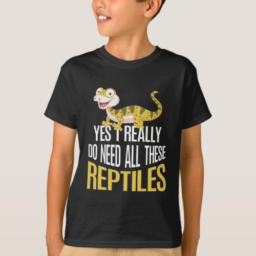Funny Reptile lover Kids Cute Animal fan T_Shirt