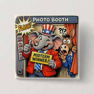 Funny Republican Elephant Mid-Term Election Button