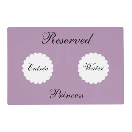 Funny Reserved Personalized Pet Placemat _ Purple