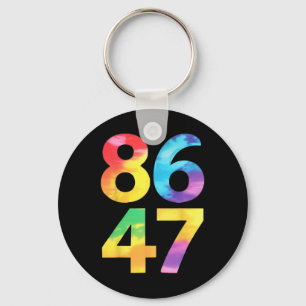 Funny Resist 8647 Liberal Fan Keychain