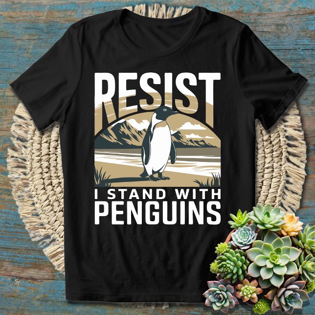 Funny Resist Penguin Activism T-Shirt (Creator Uploaded)