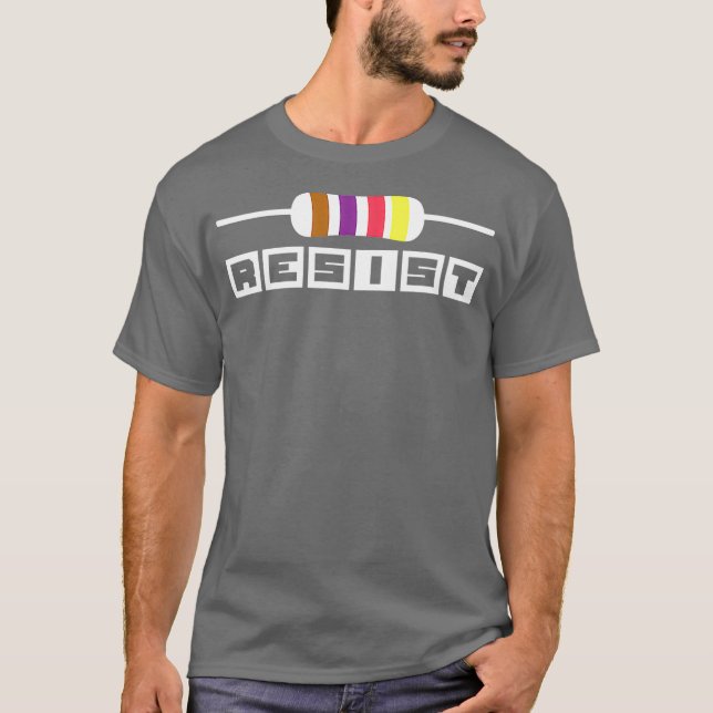 Funny Resistor Electrical Engineer T-Shirt (Front)