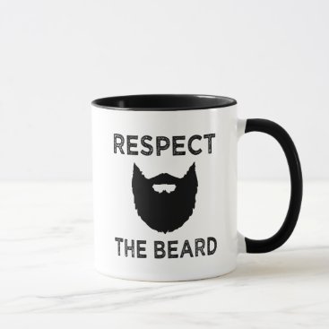 Funny Respect the beard men's coffee mug