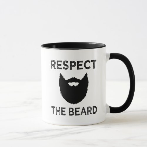 Funny Respect the beard mens coffee mug