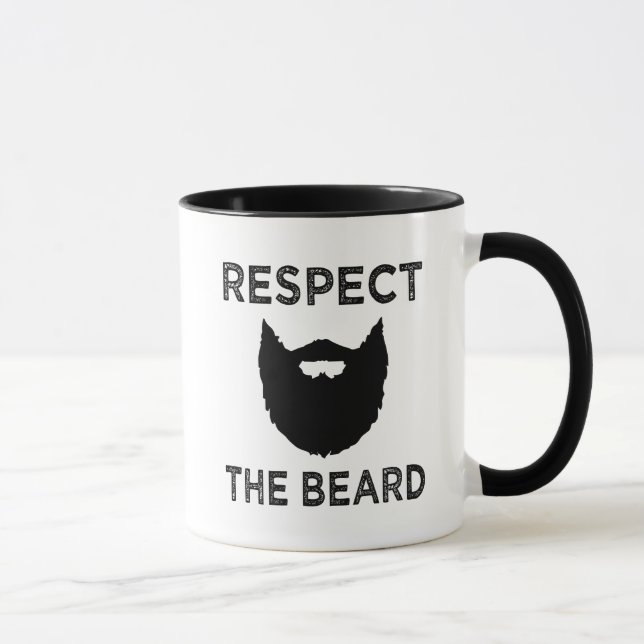 Funny Respect the beard men's coffee mug (Right)