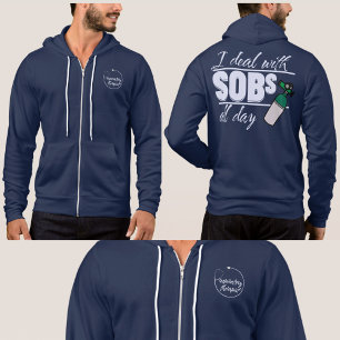 Funny Respiratory Therapist 2 Sided Typography SOB Hoodie
