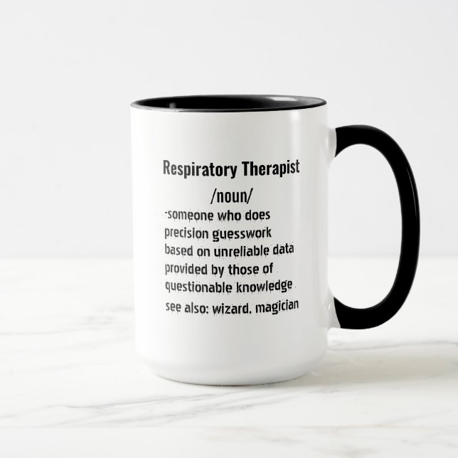 Funny Respiratory Therapist Definition gifts  Mug (Right)