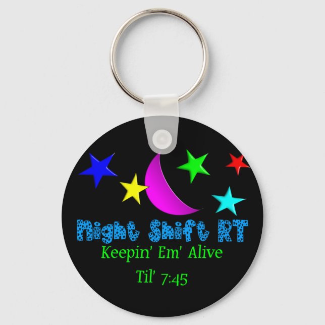 Funny Respiratory Therapist Gifts and T-Shirts Keychain (Front)