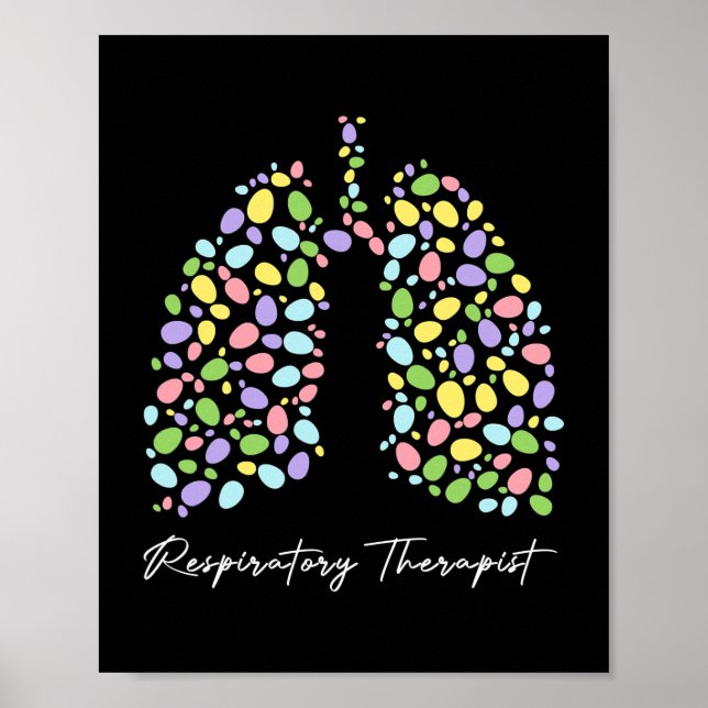 Funny Respiratory Therapist Therapy Lung Happy Poster (Front)