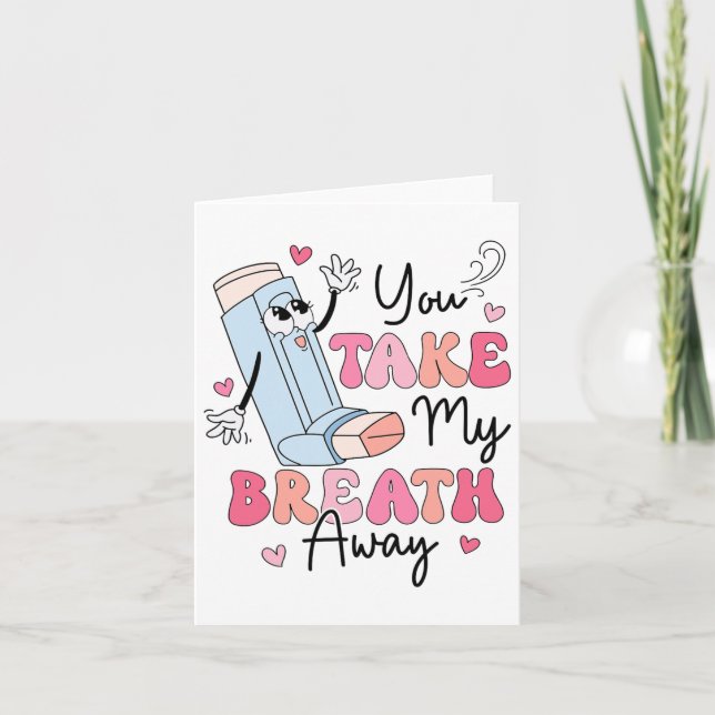 Funny Respiratory Valentines Day Rt Lung Squad Val Card (Front)