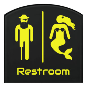 Funny Restroom Bathroom Door Sign