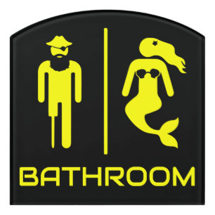 Funny Restroom Bathroom Door Sign