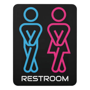 Funny Restroom Door Sign